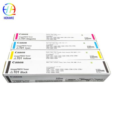Original New Toner Cartridge T01 for Canon imagePRESS C60 C65 C650 C700 C700CA C710 C750 C800 C810 C850 C910 Copier Toner Set,8069B001AA 8068B001AA 8066B001AA 8067B001AA 